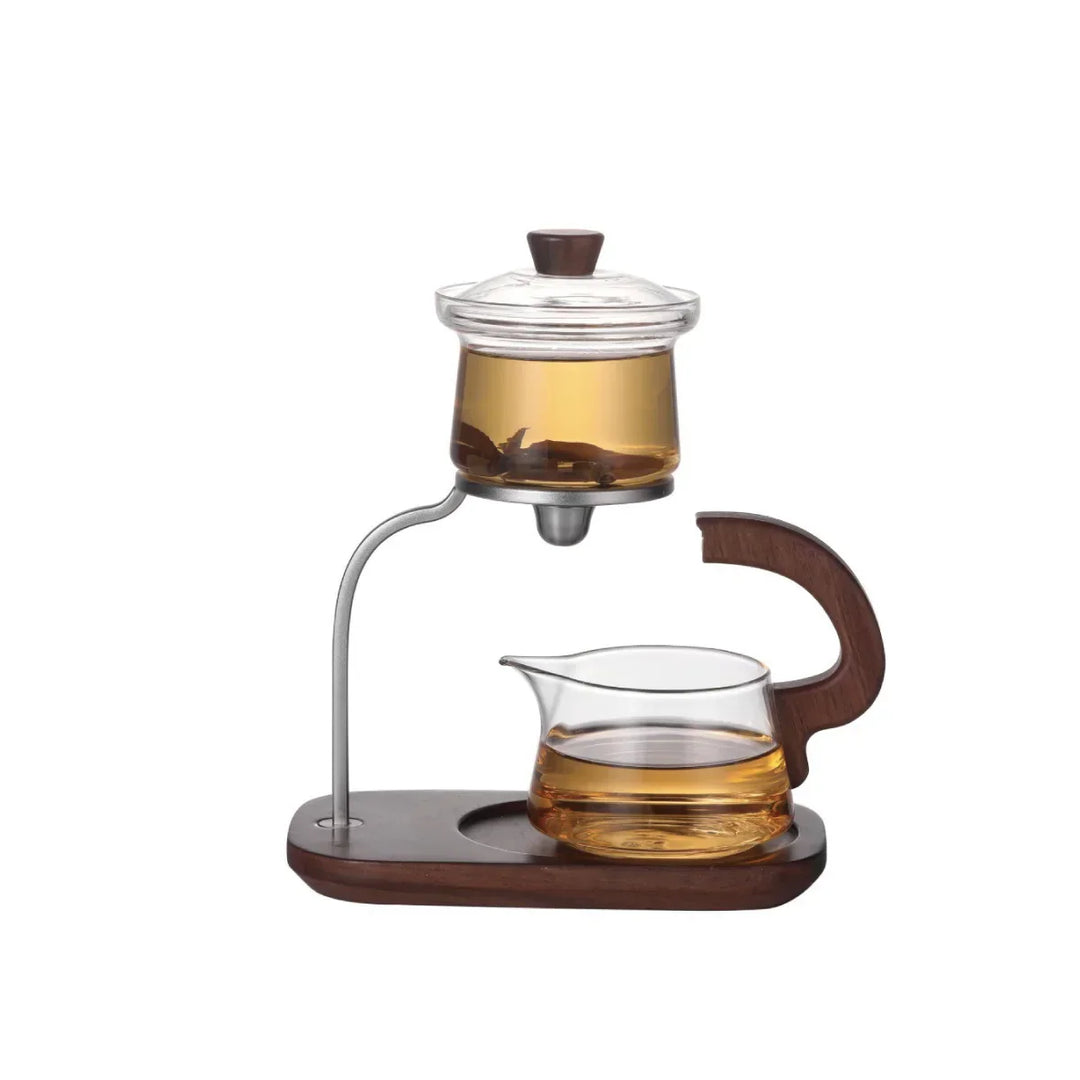 Lisslune | Walnut Signature One-Key Glass Tea Set
