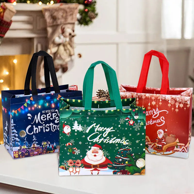 Rynx Christmas gift bag Santa Claus snowman candy gift wrapping bag 2024 Merry Christmas party home decoration Navidad Noel 2025 New Year