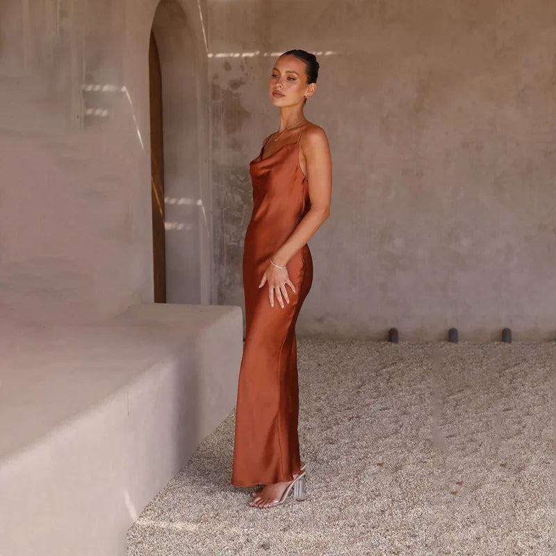 Lisslune | Long Satin Dress