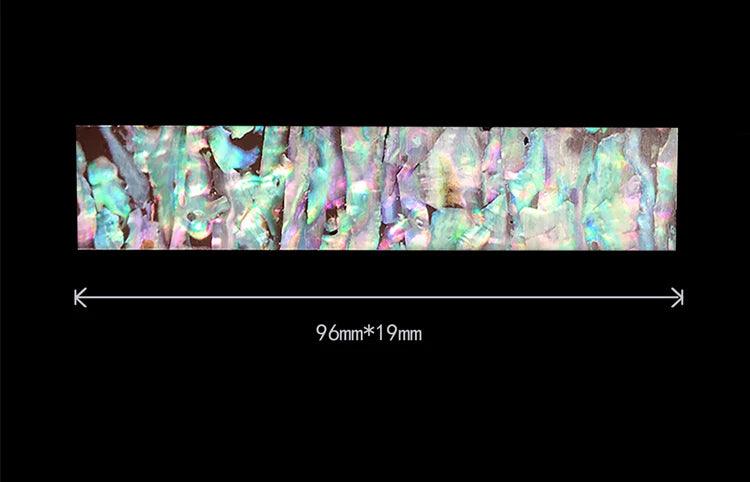 Lisslune | Bright shimmering abalone celluloid guitar head veneer sheet for luthiers - 1PC inlay strip