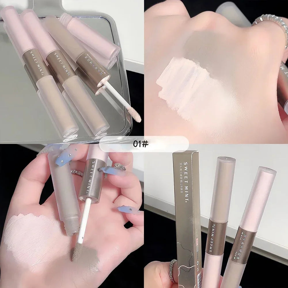Rynx | Double-sided matte highlighter concealer stick waterproof long-lasting naturally brightening face concealer foundation cosmetics