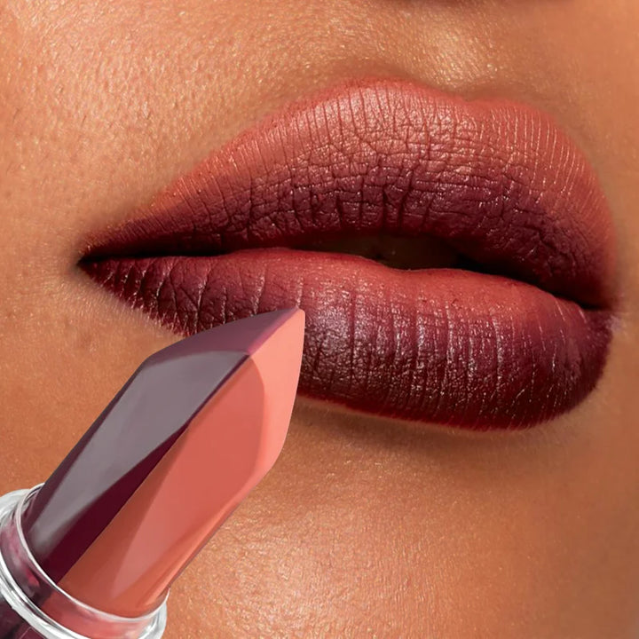 Rynx | 2 In 1 Lip Liner & Lipstick, tapered, long-lasting, waterproof lip contour, matte brown velvet lip combination pencil cosmetics