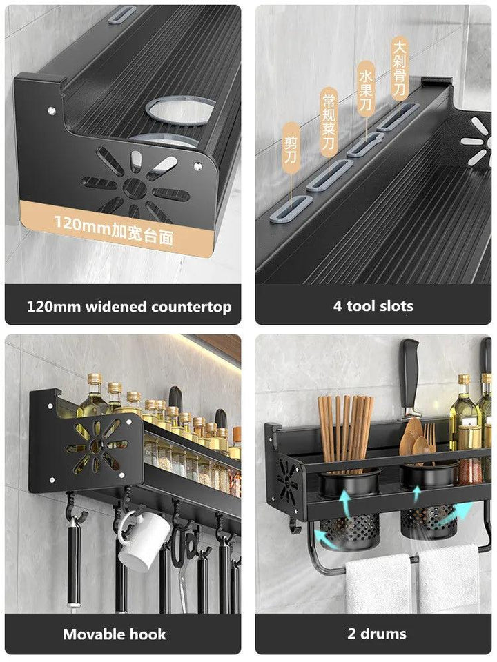 Lisslune | Elegant Wave Design Spice Organizer - Contemporary Kitchen Storage Solution