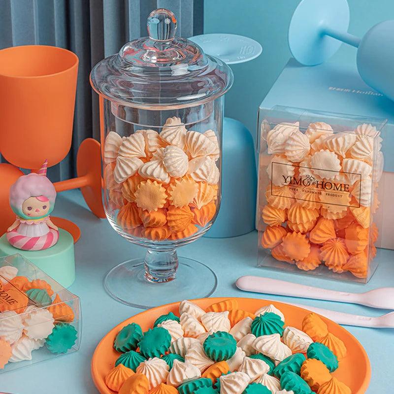 Lisslune | Playful 54-piece miniature candy meringue and sugar cookie collection for sweet decoration and photography