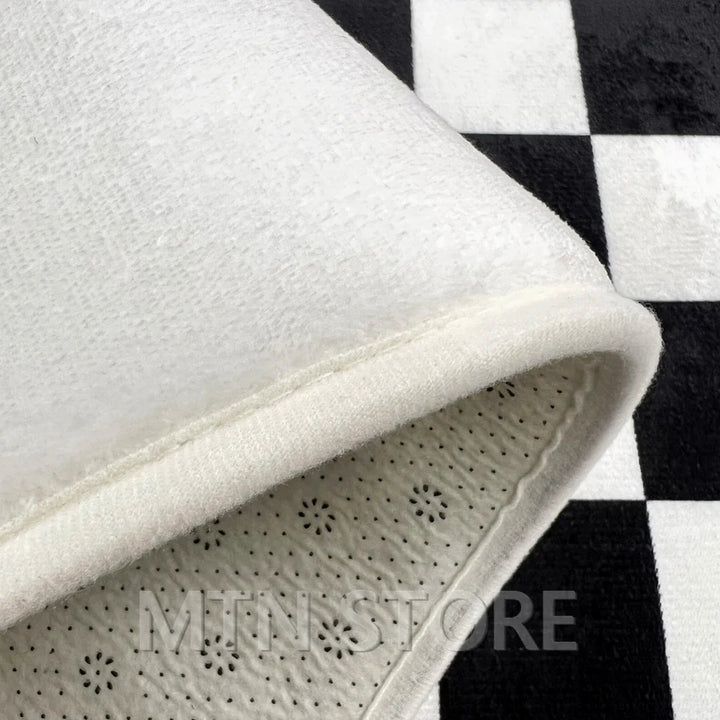 Rynx | Check Minimalistic Large Area Living Room Rug Comfortable Soft Bedroom Carpet Home Decor Children's Room Rugs Carpet Wallpaper IG