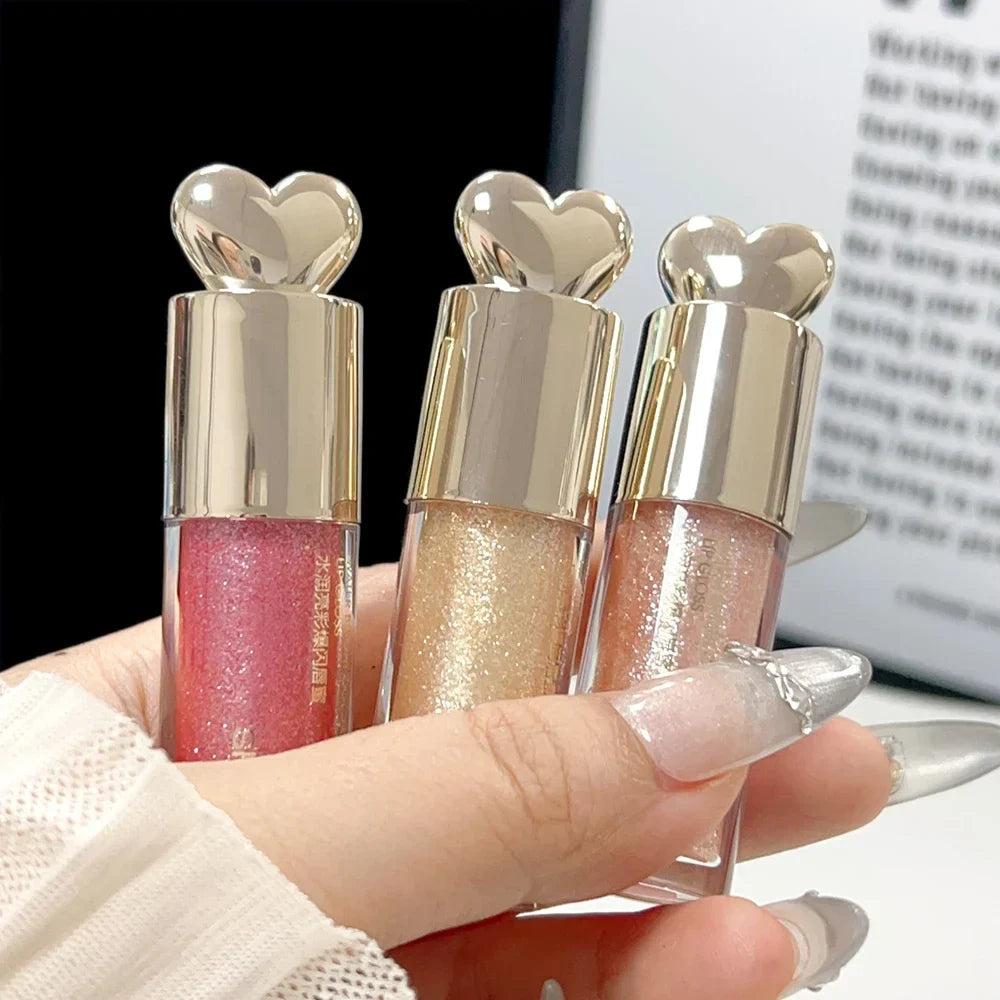 Rynx | Sparkling fine glitter lip balm moisturizing non-sticky cup lip lacquer long-lasting shimmer glossy liquid lipstick Korean makeup cosmetics
