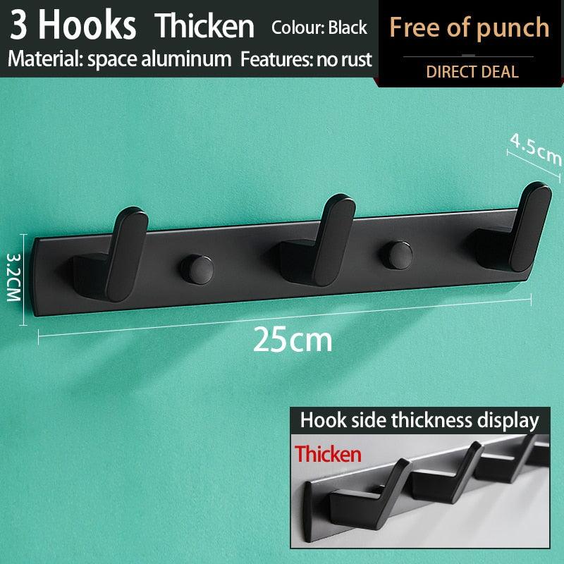 Lisslune | Space-saving Aluminum Hook Organizer: Efficient and stylish storage for any room