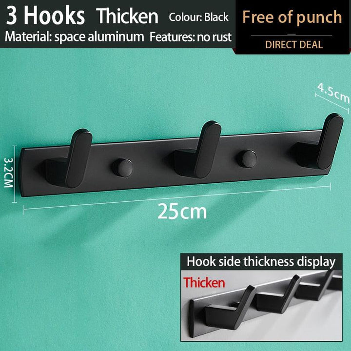 Lisslune | Space-saving Aluminum Hook Organizer: Efficient and stylish storage for any room