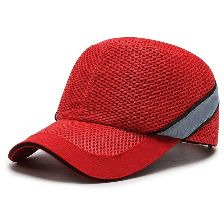 Lisslune | Red Safety Bump Cap - Helmet with hard ABS inner core for head protection at home, work, and factory