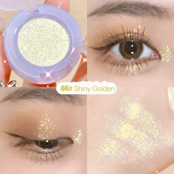 Rynx | Diamond Glitter Monochrome Eyeshadow Palette Color Changing Eyeshadow Highlighter Sequins Waterproof Long-lasting Eye Makeup Pigments