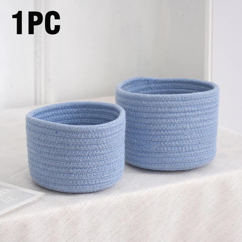 Lisslune | Stylish hand-woven cotton rope basket for home organization and storage