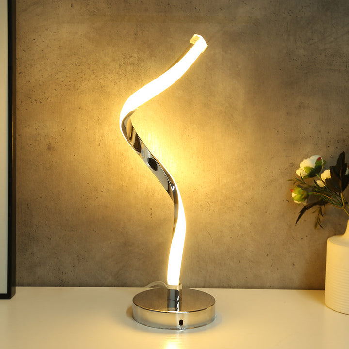 Lisslune | SpiralGlow – LED Desk Lamp with Spiral Design for Bedroom