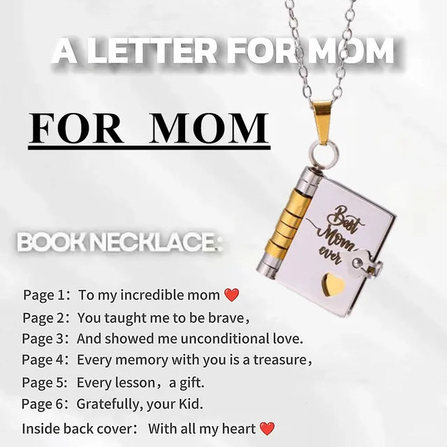 Lisslune | Memory Book Hanger Necklace – Symbolic Jewelry with Loving Message