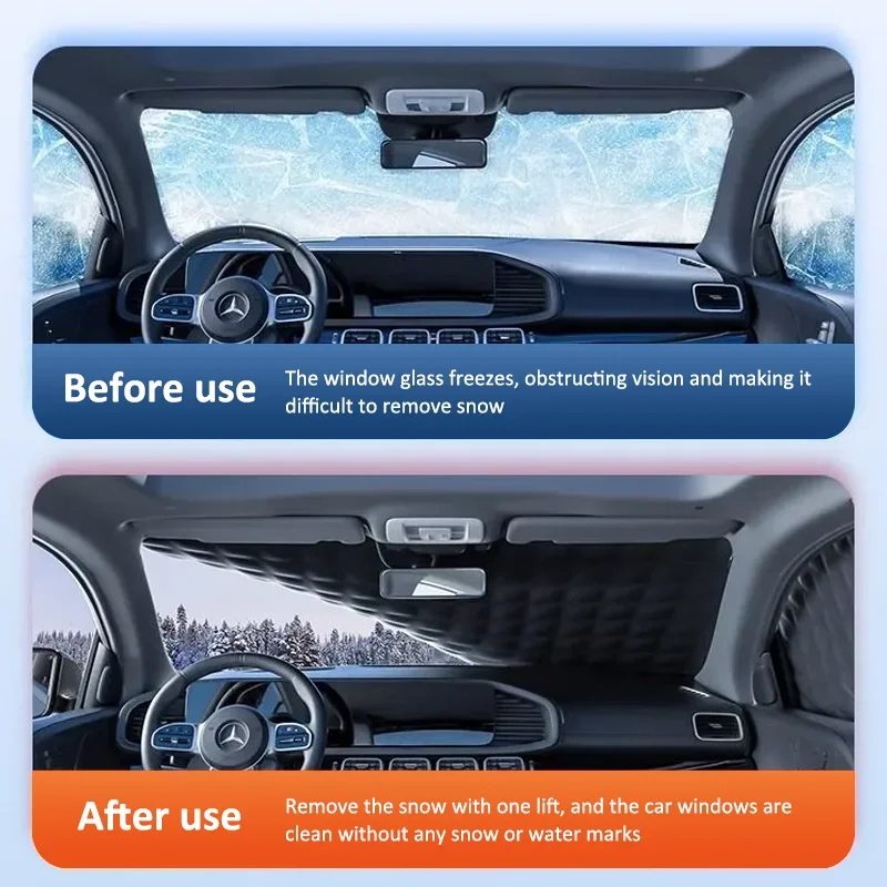 Lisslune | AllWeather Shield – Magnetic Windshield Protector for Car, Anti-Frost & UV