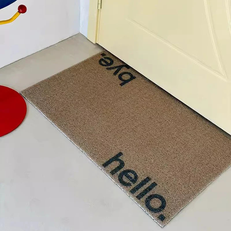 Rynx | Nordic PVC Letters Welcome Doormat Cuttable Entrance Mat Carpet Anti-Dust Floor Organizing Pad Outdoor Home Decor