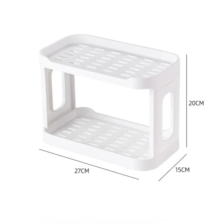 Rynx | Desktop Makeup Organizer Cosmetics Storage Rack Dresser Double Layer Cosmetics Storage Box Case Home Kitchen Organizing Shelves