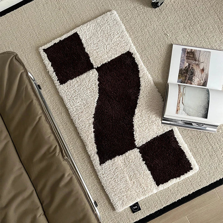 Rynx | Tufting geometric bedroom rug rug bedside living room floor seat cushion bathroom mat doormat aesthetic home office decor 50x100cm
