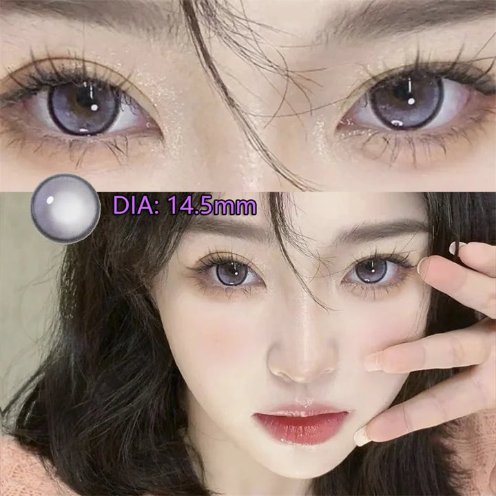 Rynx | 2pcs Annual Contact Lenses Eyes Cartoon Eye Large Diameter Lens Natural Pupil Colors Cosmetics with Diopters Myopia Lens