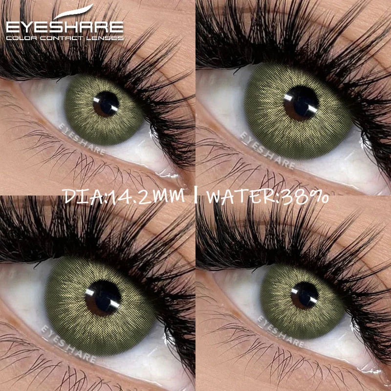 Rynx | Colorful Contact Lenses for Eyes 2 Pieces Blue Lenses Green Lenses Beautiful Pupil Annual Makeup Cosmetic Contact Lens