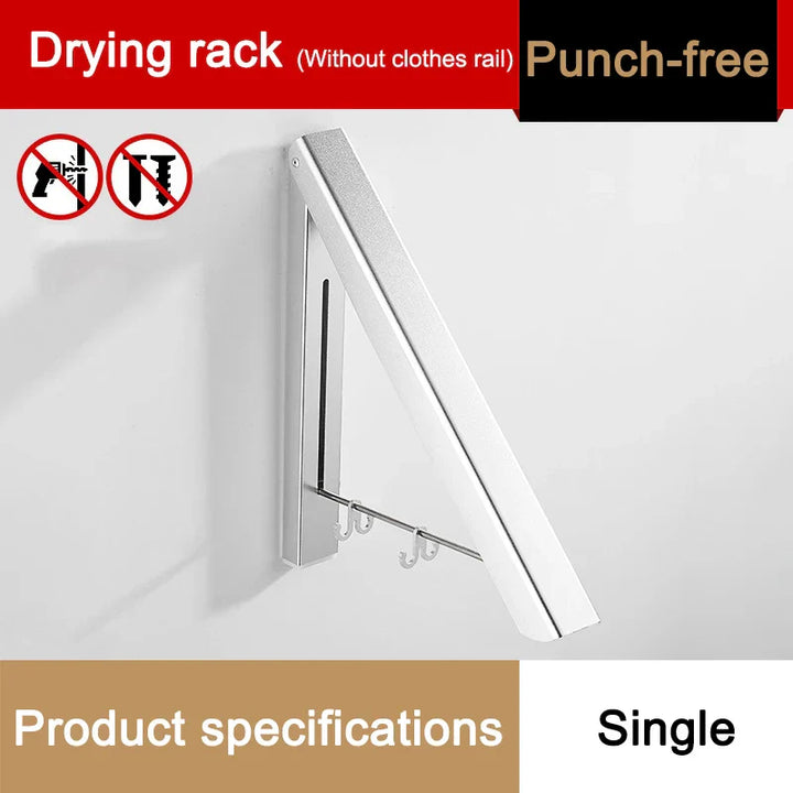 Lisslune | Space Saver Foldable Wall Clothes Aluminum Rack