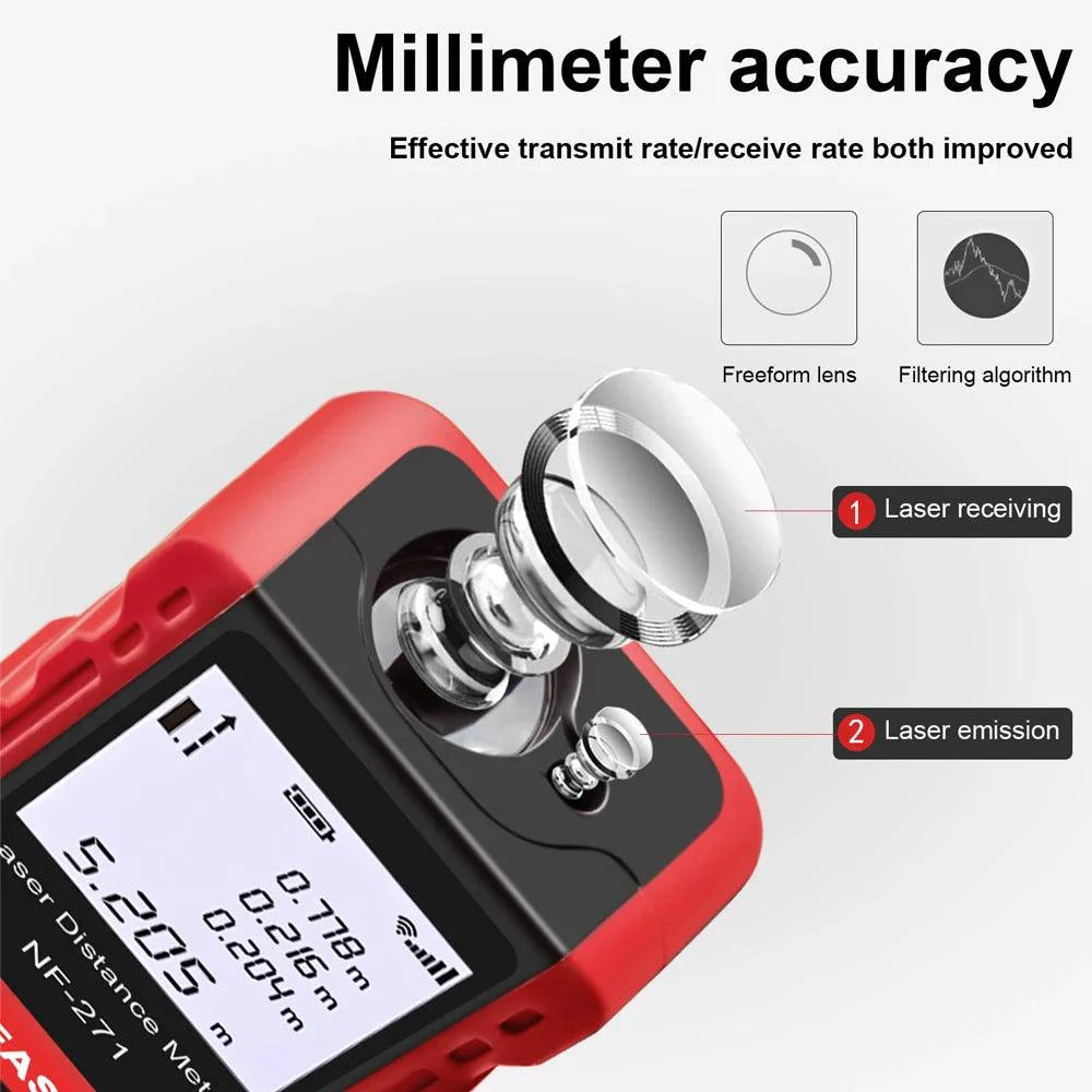 Lisslune | Precision Digital Laser Distance Meter - Advanced Measuring Tool for Construction (50M/70M)