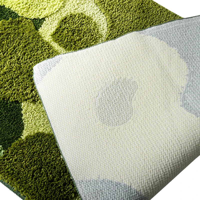 Rynx | Long Tufting Moss Bedroom Carpet Soft Rug for the Living Room Green Plants Floor Mat Non-Slip Doormat Aesthetic Home Decor