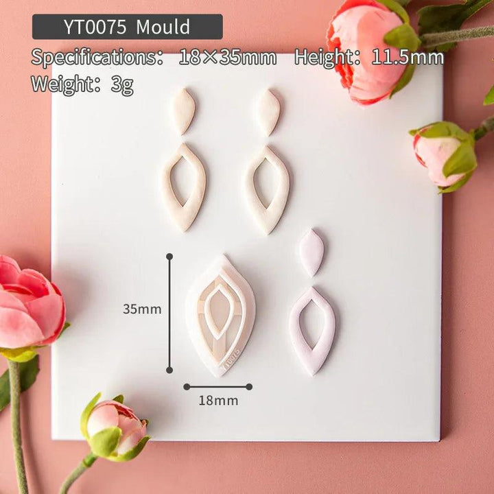 Lisslune | Flower and geometric polymer clay cutters for unique earrings and jewelry creations