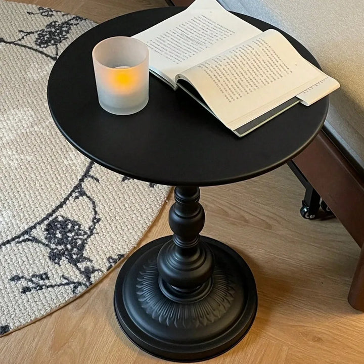 Rynx | Vintage Coffee Table Living Room Side Table American Small Round Desk Bedroom High-Quality Nightstand Furniture Ornaments