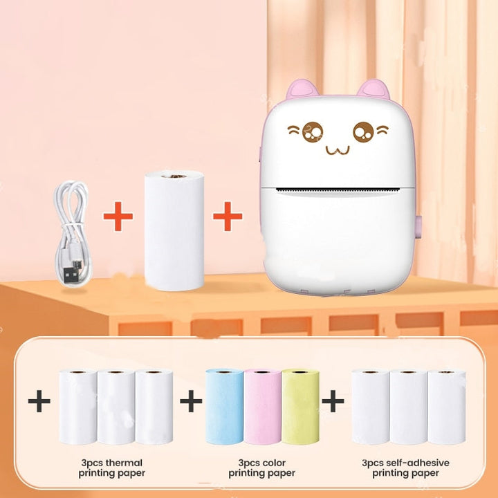 Lisslune | Mini Cat Thermal Bluetooth Label Printer