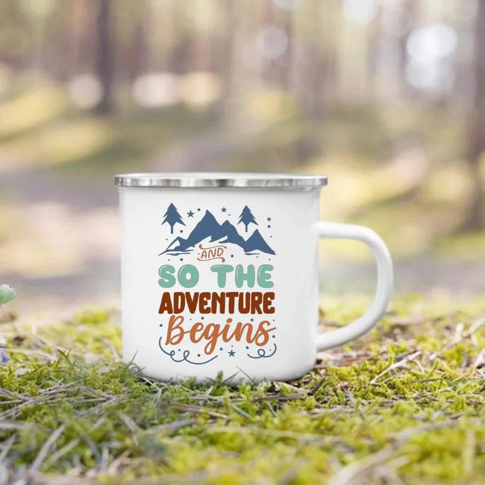 Lisslune | Nature's Adventure Enamel Mug: The Essential Companion for Outdoor Enthusiasts