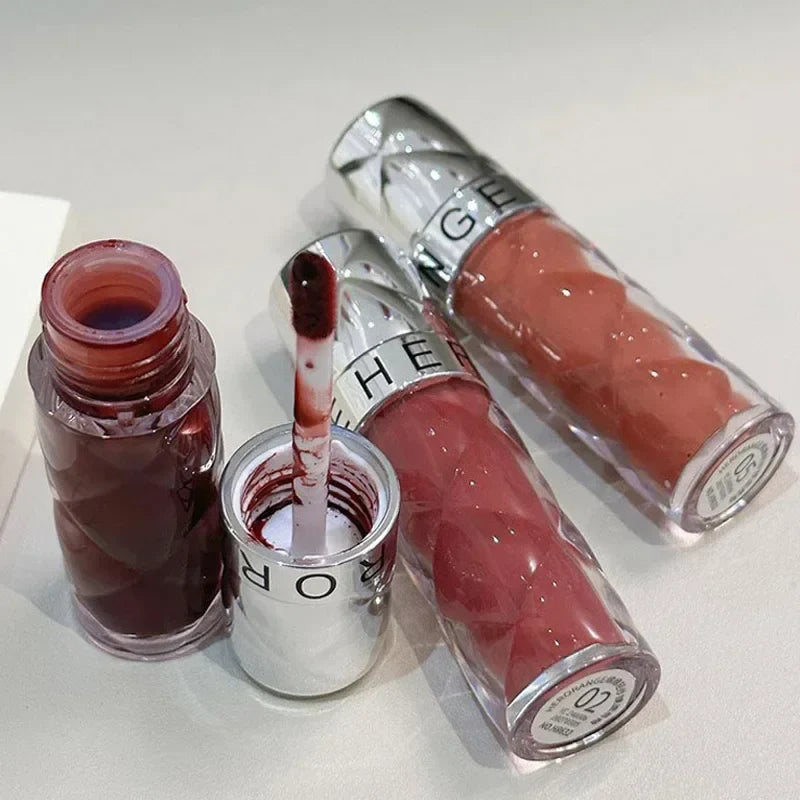 Rynx | 6 Colors Nude Mirror Lip Gloss Clear Moisturizing Hydrating Water Light Glass Gel Filling Lip Glaze Oil Lip Color Cosmetics