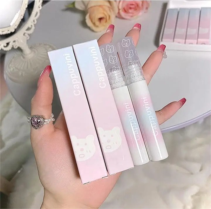Rynx | Cherry Pink Mirror Water Lip Gloss 10 Colors Transparent Glass Lip Oil Waterproof Liquid Lipstick Nude Brown Clear Shade Makeup