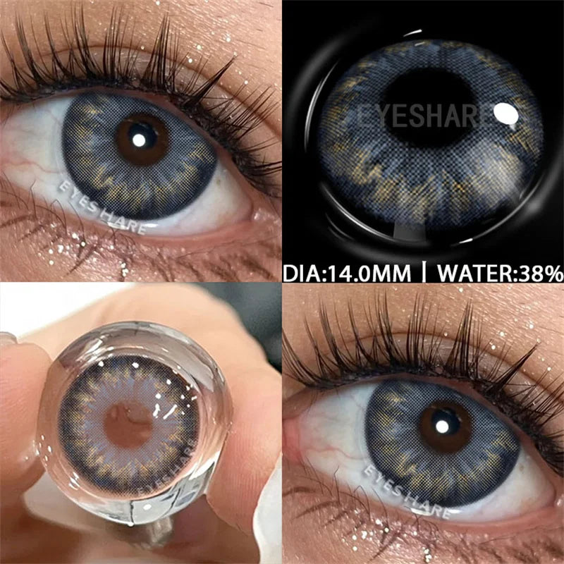 Rynx | 1 Pair of Colorful Contact Lenses for Eye Fashion High-Quality Lenses Blue Lenses Green Contact Lenses Annual Cosmetic Eye Contact Lenses