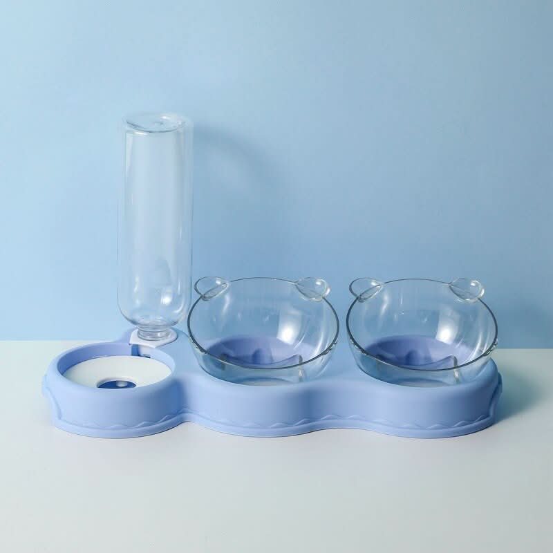 Lisslune | 3-in-1 Feeding Station with Water Dispenser & Elevated Bowl