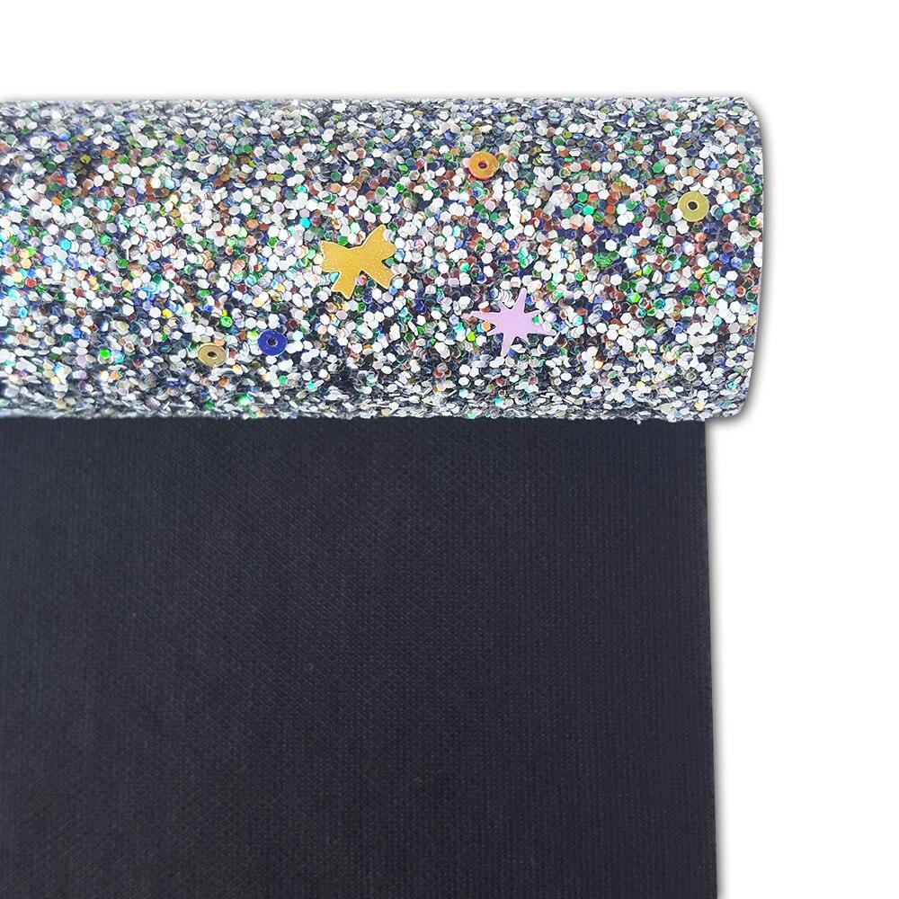 Lisslune | Sparkling Black Synthetic Leather Craft Roll: Unleash Your Artistic Potential