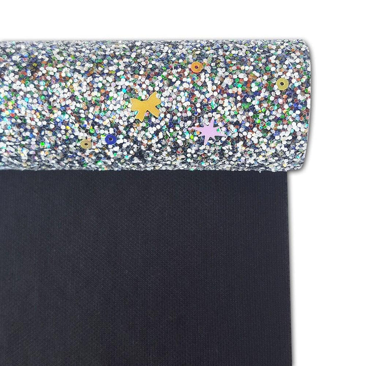 Lisslune | Sparkling Black Synthetic Leather Craft Roll: Unleash Your Artistic Potential