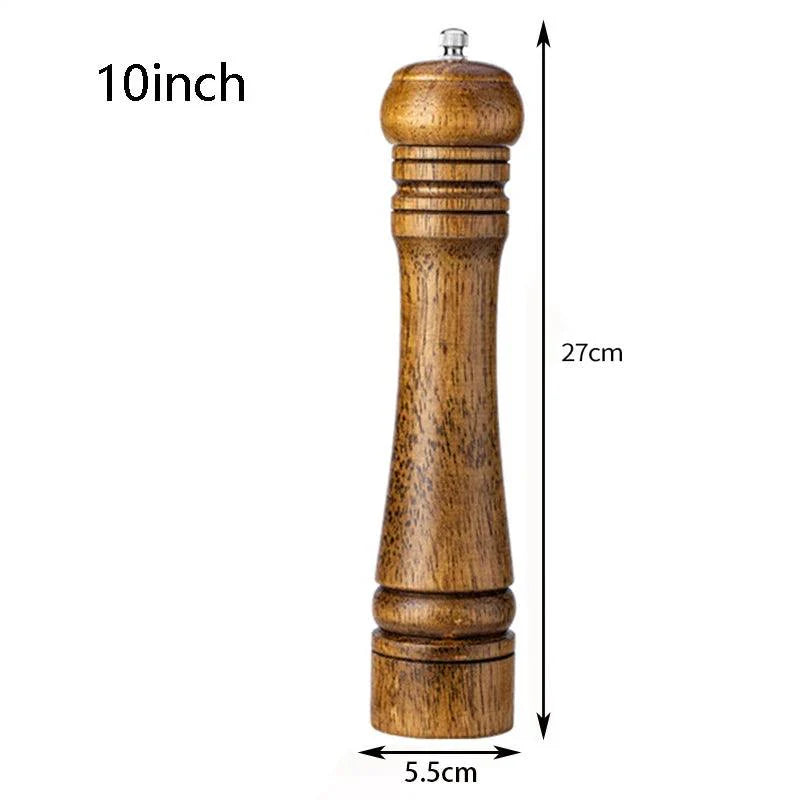 Lisslune | Elegant adjustable salt and pepper mill set made of solid wood for outdoor dining