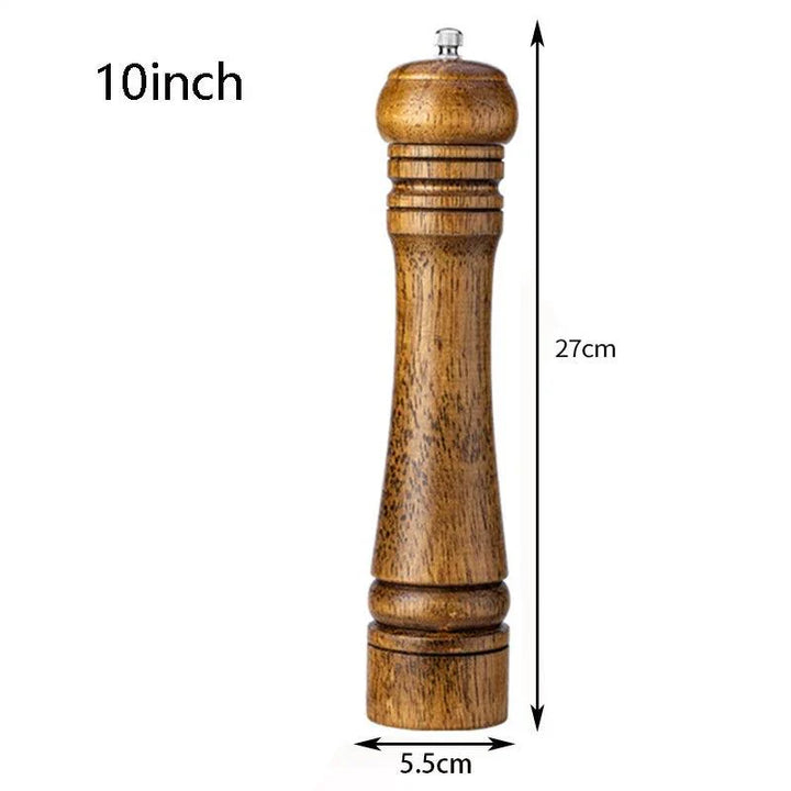 Lisslune | Elegant adjustable salt and pepper mill set made of solid wood for outdoor dining