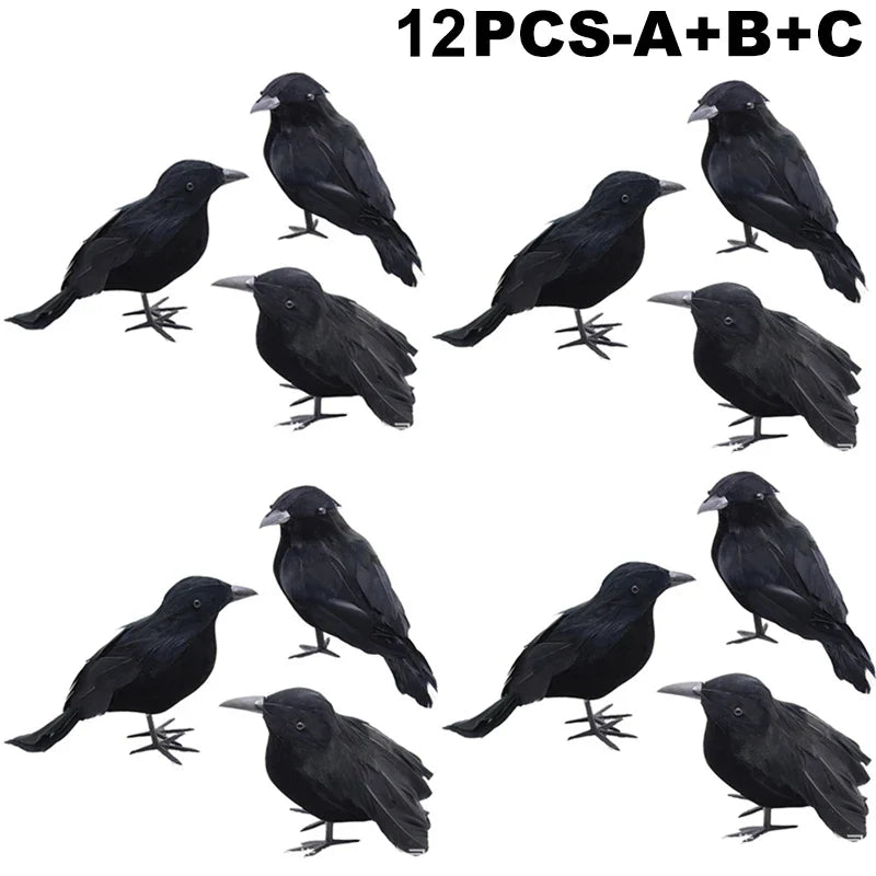 Rynx | Halloween Decoration Simulation Black Crow Raven Bird Repellent Pest Control Pigeon Repellent Garden Decoration Outdoor