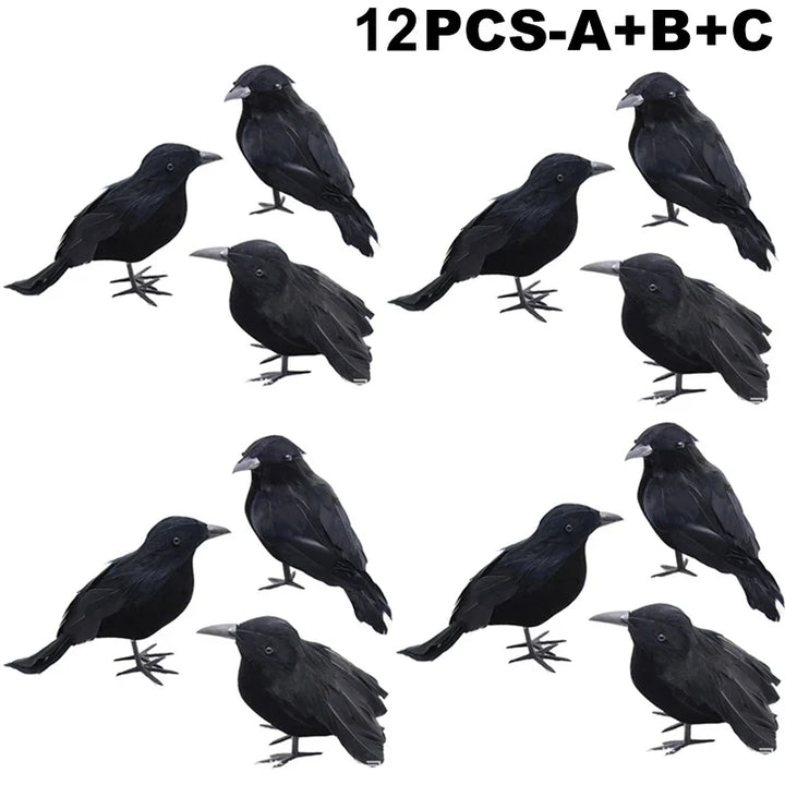 Rynx | Halloween Decoration Simulation Black Crow Raven Bird Repellent Pest Control Pigeon Repellent Garden Decoration Outdoor