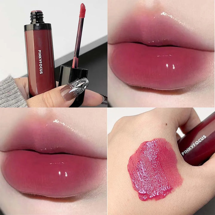 Rynx | Water Glass Lip Gloss Liquid Lipstick Waterproof Clear Moisturizing No Faded Color Gel Lipstick Makeup Women Korean Cosmetics