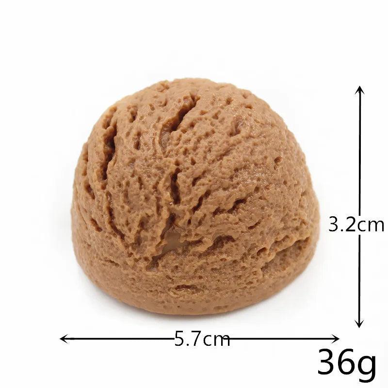 Lisslune | Life-like resin ice cream cone model - Realistic artificial dessert decoration for photography and home decor