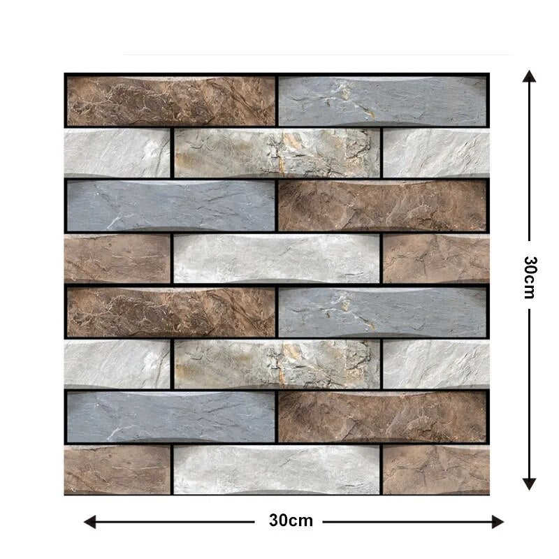 Lisslune | 3D Wall Brick Pattern Decal