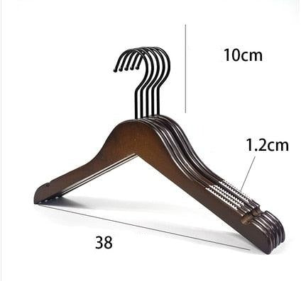 Lisslune | Elegant Lotus Wood Hanger Set of 5 - 10 Pieces - Premium Closet Organization Solution