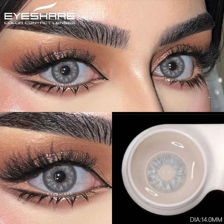 Rynx | 1 pair of naturally colored contact lenses for gray eyes eye lens fashion blue lenses cosmetic brown eye contacts annual