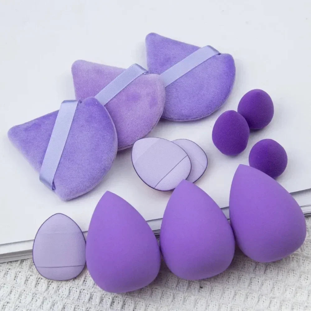 Rynx | 12 Piece Triangular Puff Giant Soft Eye/Concealer Makeup Egg Soft Cosmetic Puff Foundation Sponges Powder Puff Portable Cosmetic Tool