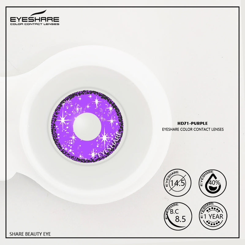 Rynx Cosplay HD71 Purple 14.5mm 1 Pair | 1 Year