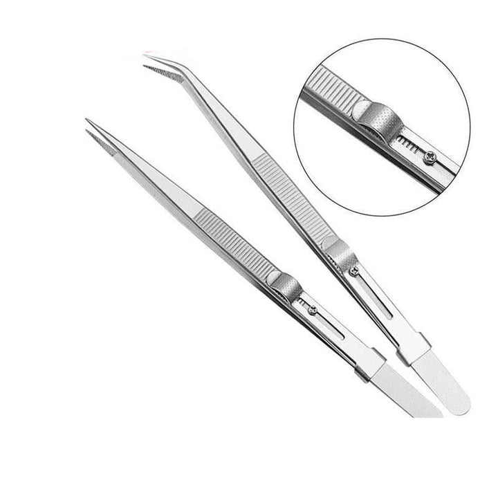 Lisslune | Delicate Task Precision Tweezers set with secure sliding lock mechanism