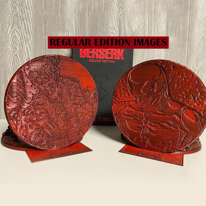 Lisslune | Berserk Bookends Furious Bookends Dragon Hunter Resin Craft Study Art Decorative Ornament Home Desk Bookshelf T4z7