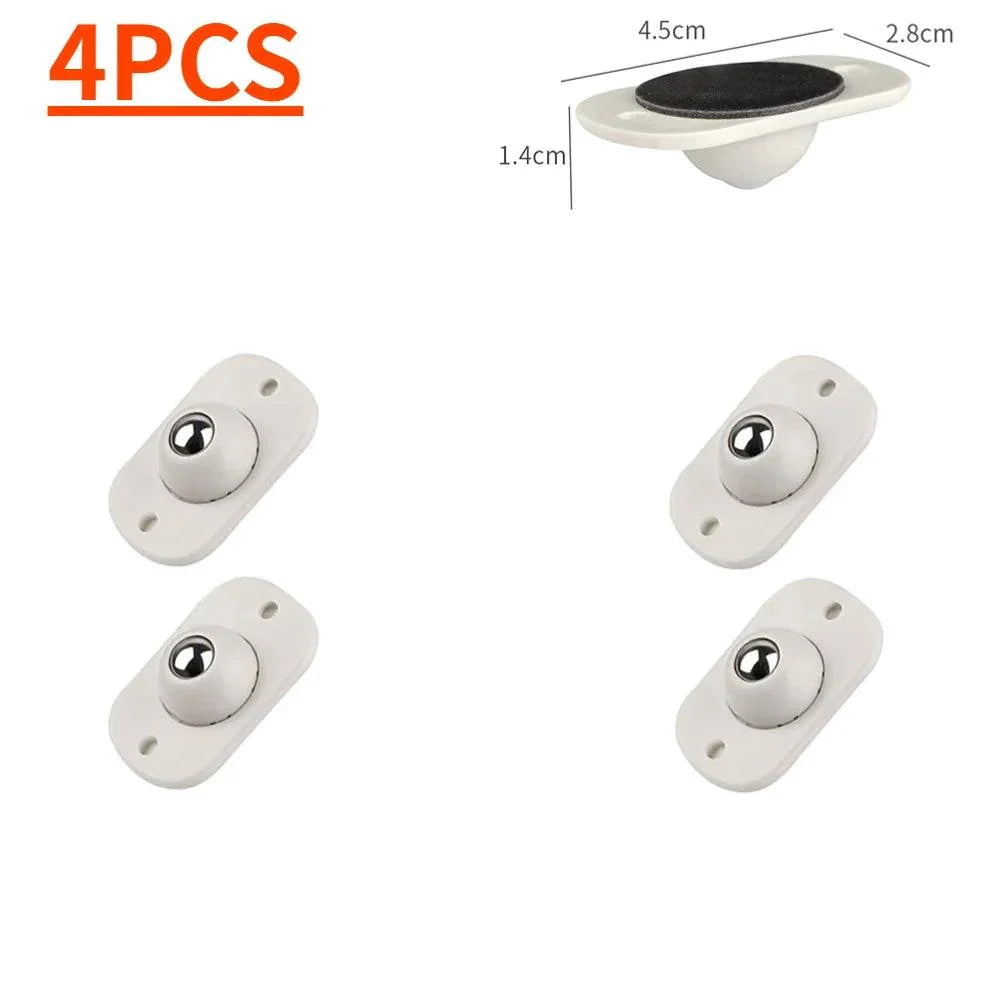Lisslune | 4PCS Adhesive 360° Swivel Wheels for Effortless Furniture Mobility